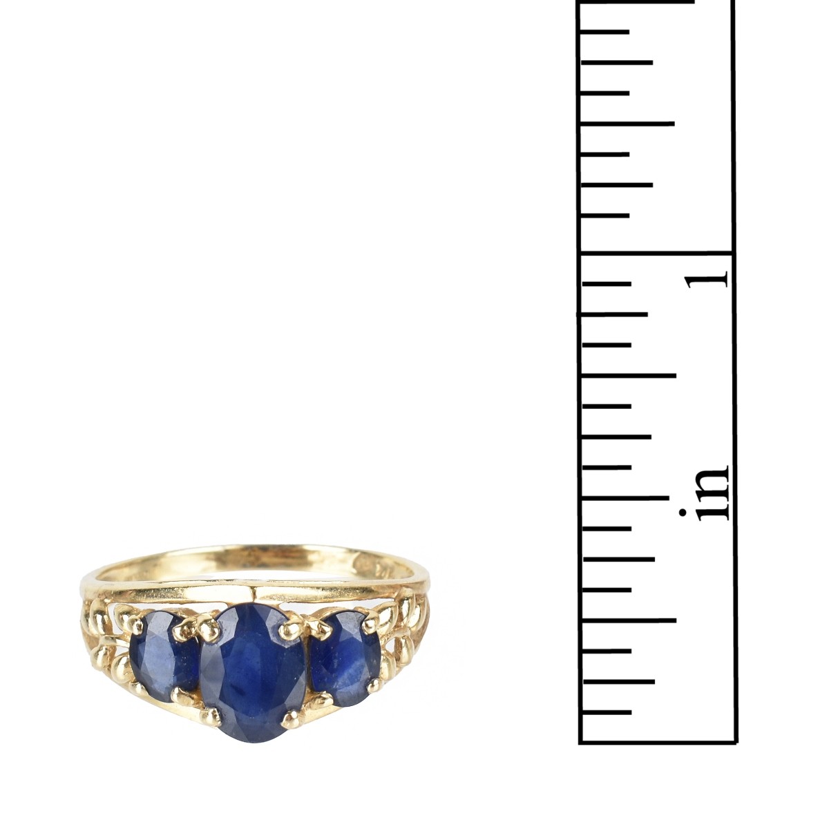 Sapphire and 14K Ring