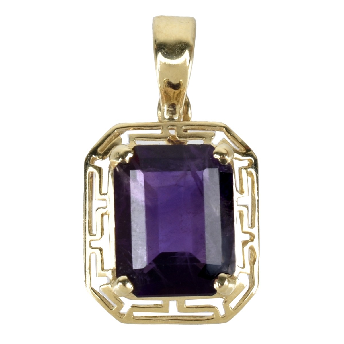 Amethyst and 14K Pendant