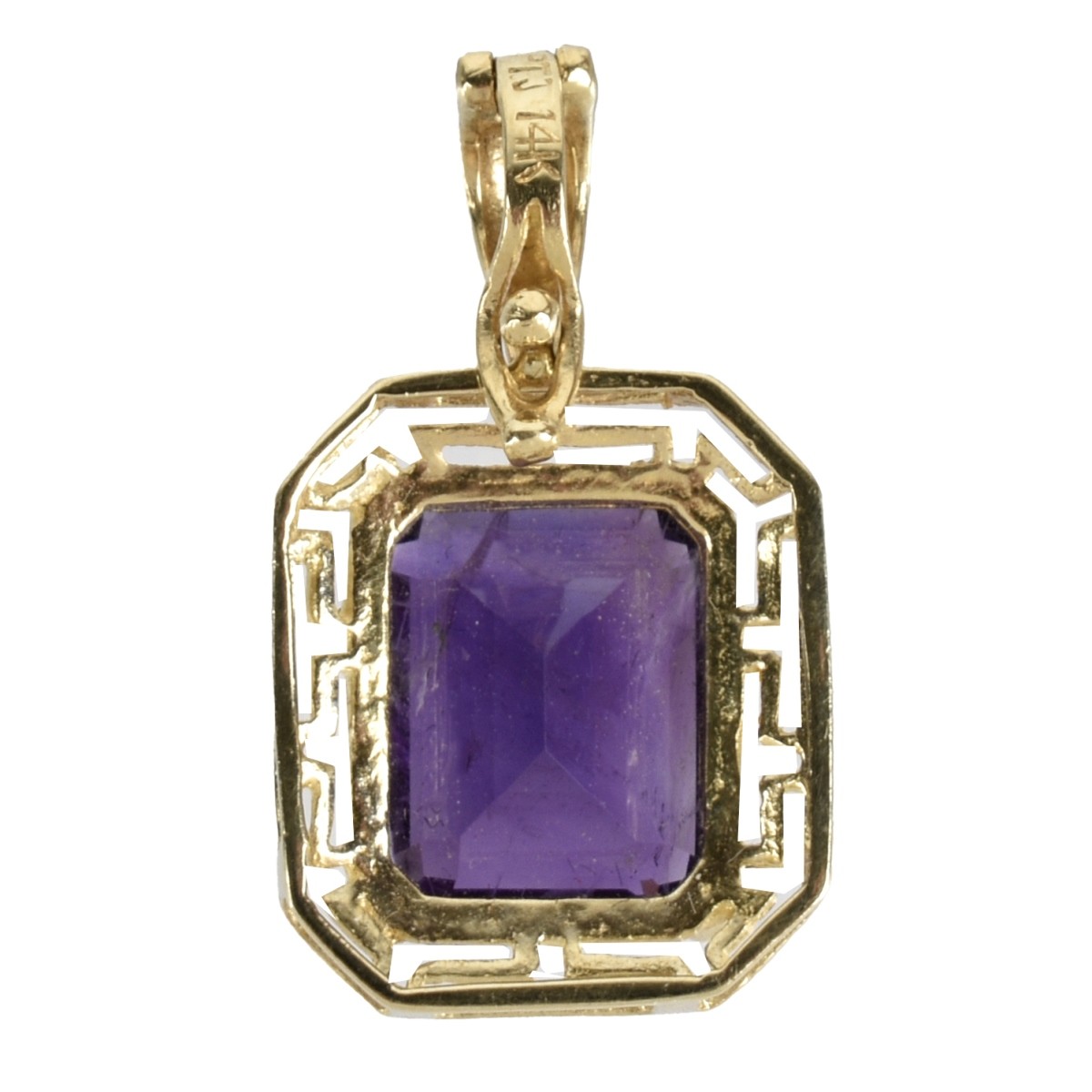 Amethyst and 14K Pendant