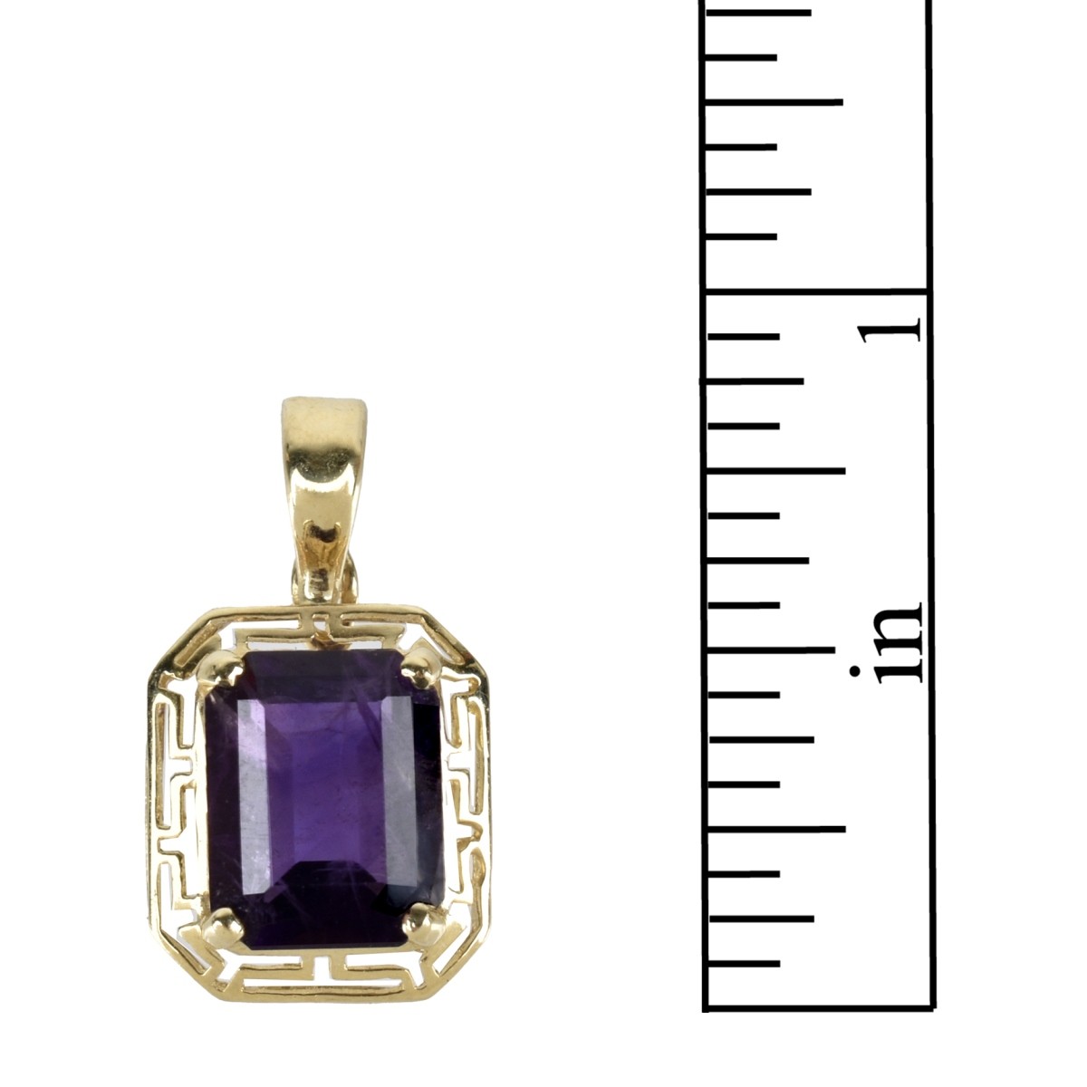 Amethyst and 14K Pendant