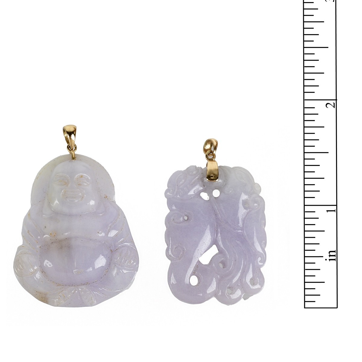 Jade and 14K Pendants