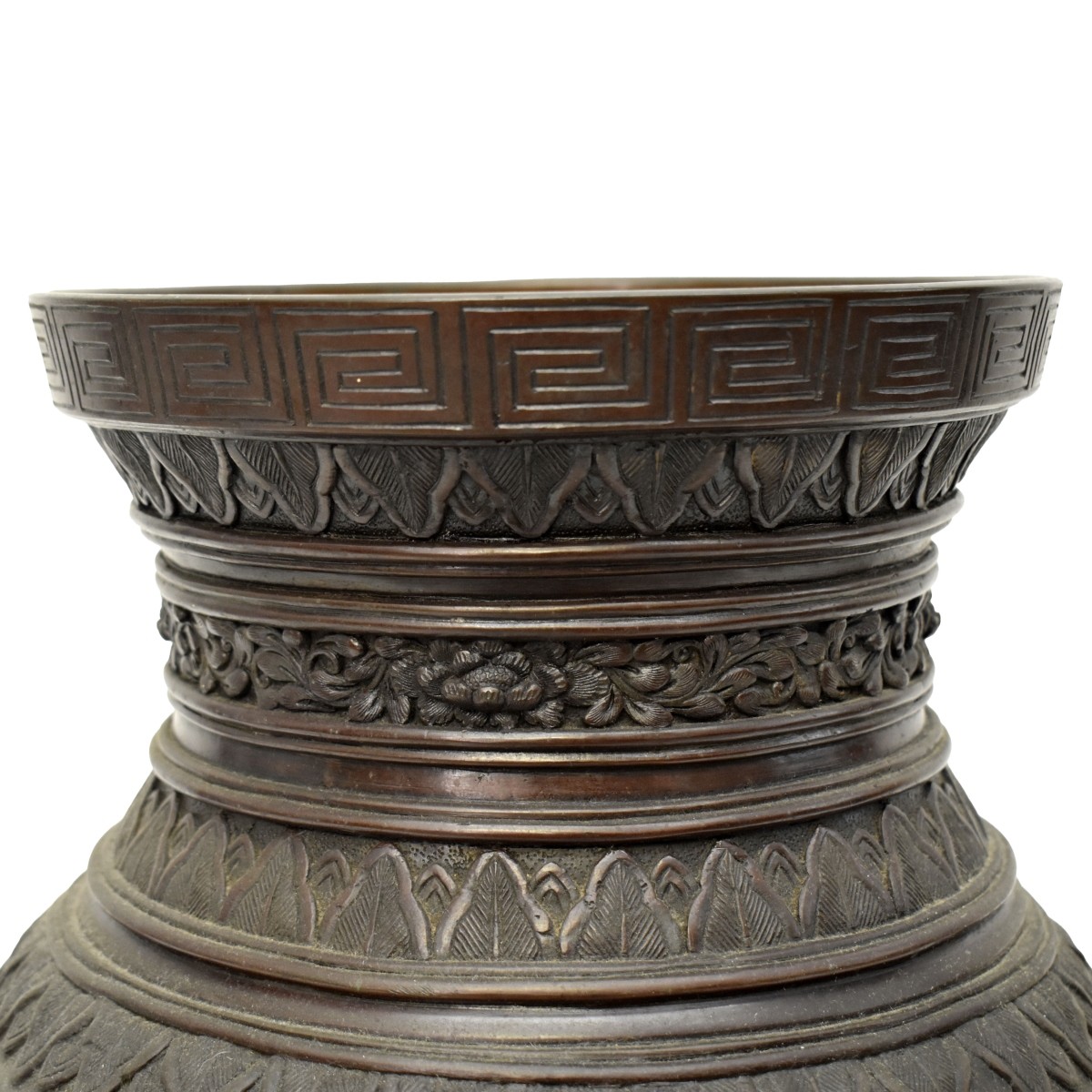 Japanese Bronze Planter and Stand