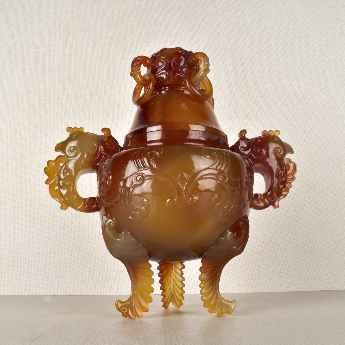 Chinese Natural Carnelian Pot