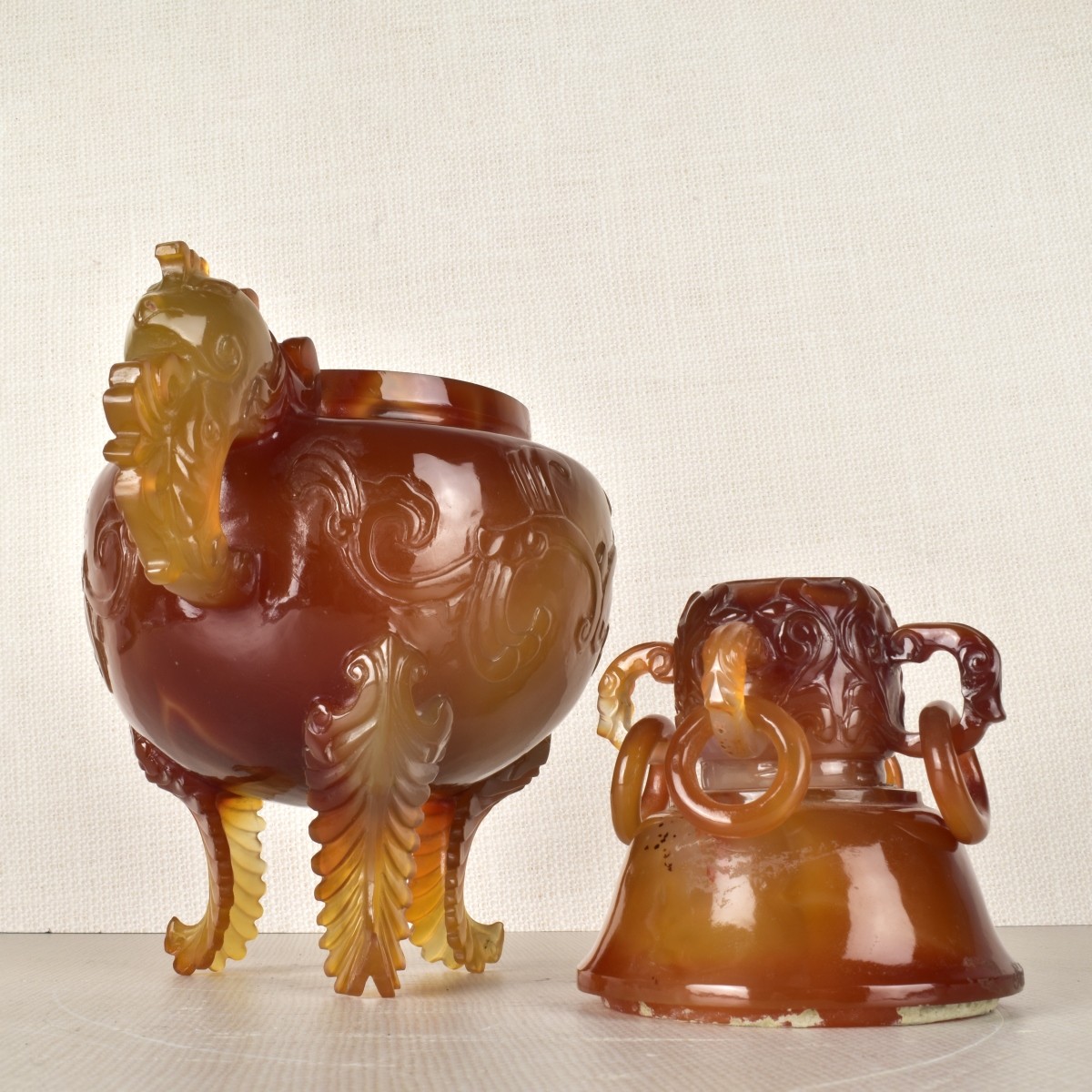 Chinese Natural Carnelian Pot