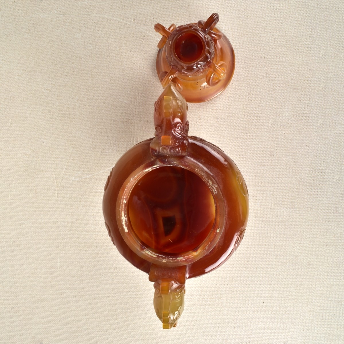 Chinese Natural Carnelian Pot