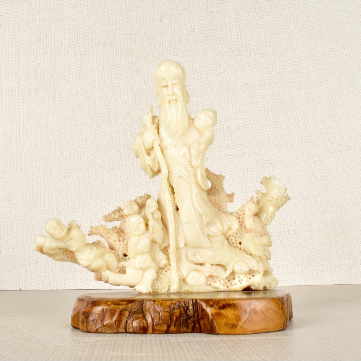 Chinese Carved Figure of a Lohan