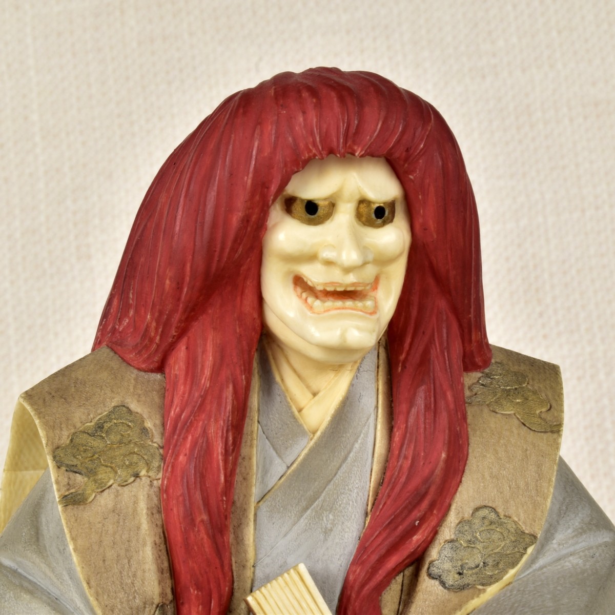 Japanese Carved Figure of a Kabuki Performer