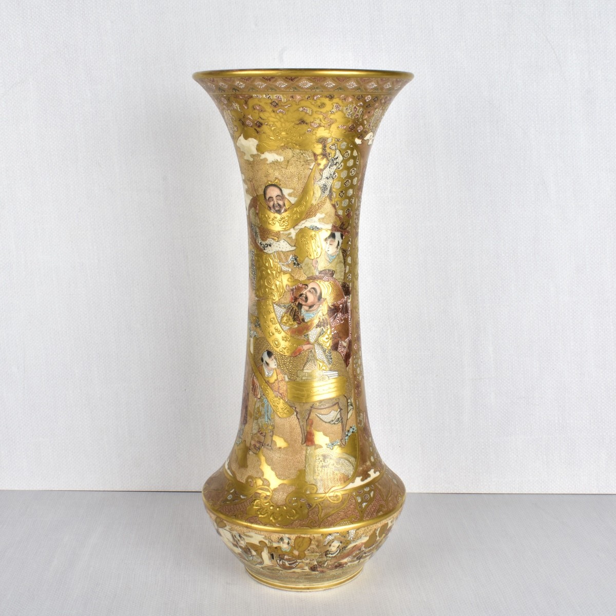 Japanese Satsuma Trumpet Vase