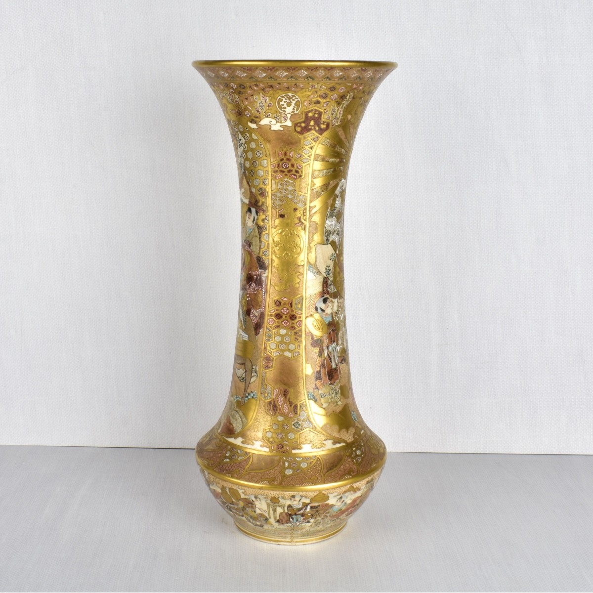 Japanese Satsuma Trumpet Vase