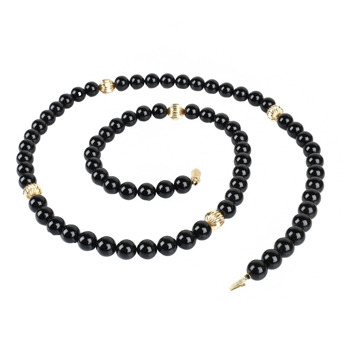 Onyx and 14K Necklace