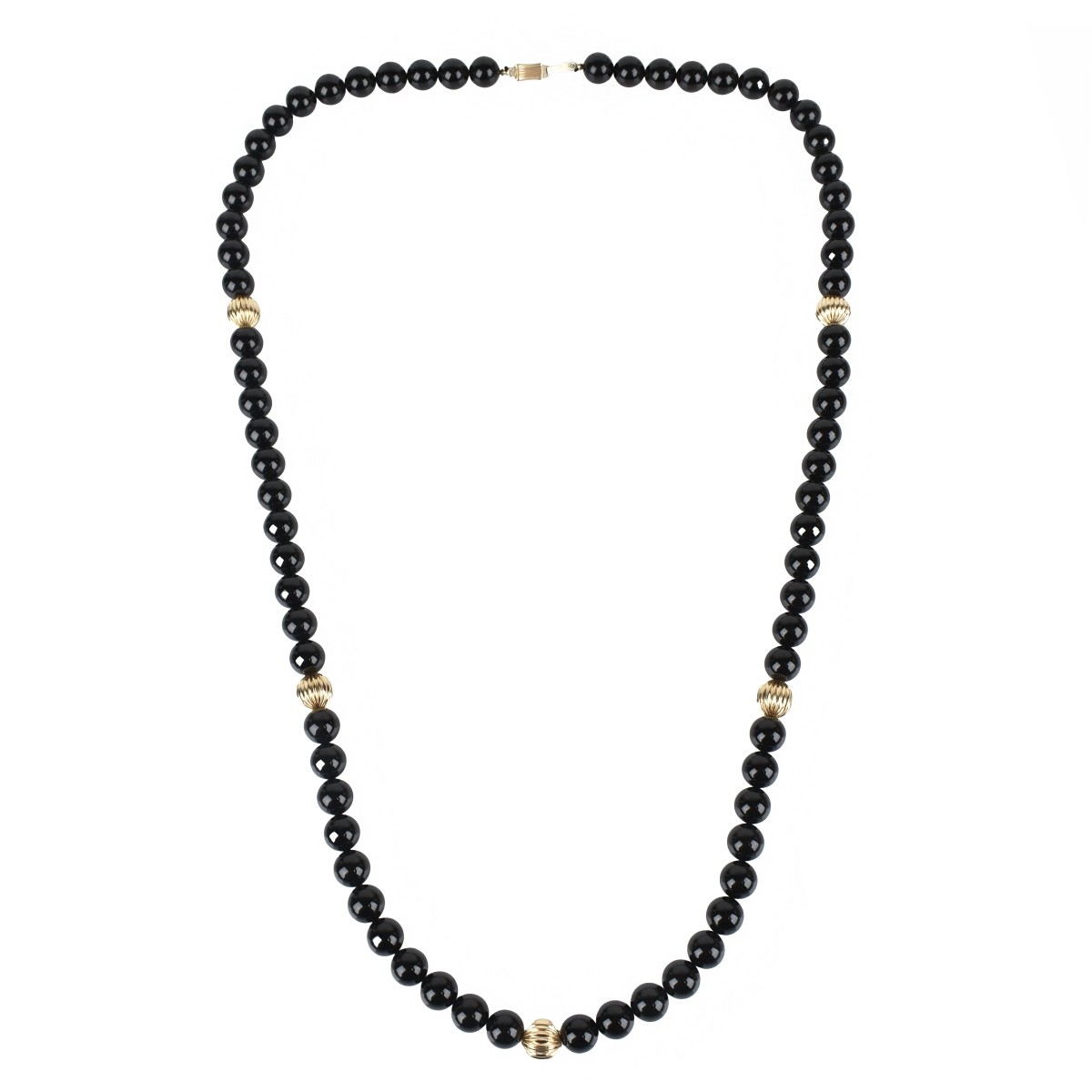 Onyx and 14K Necklace