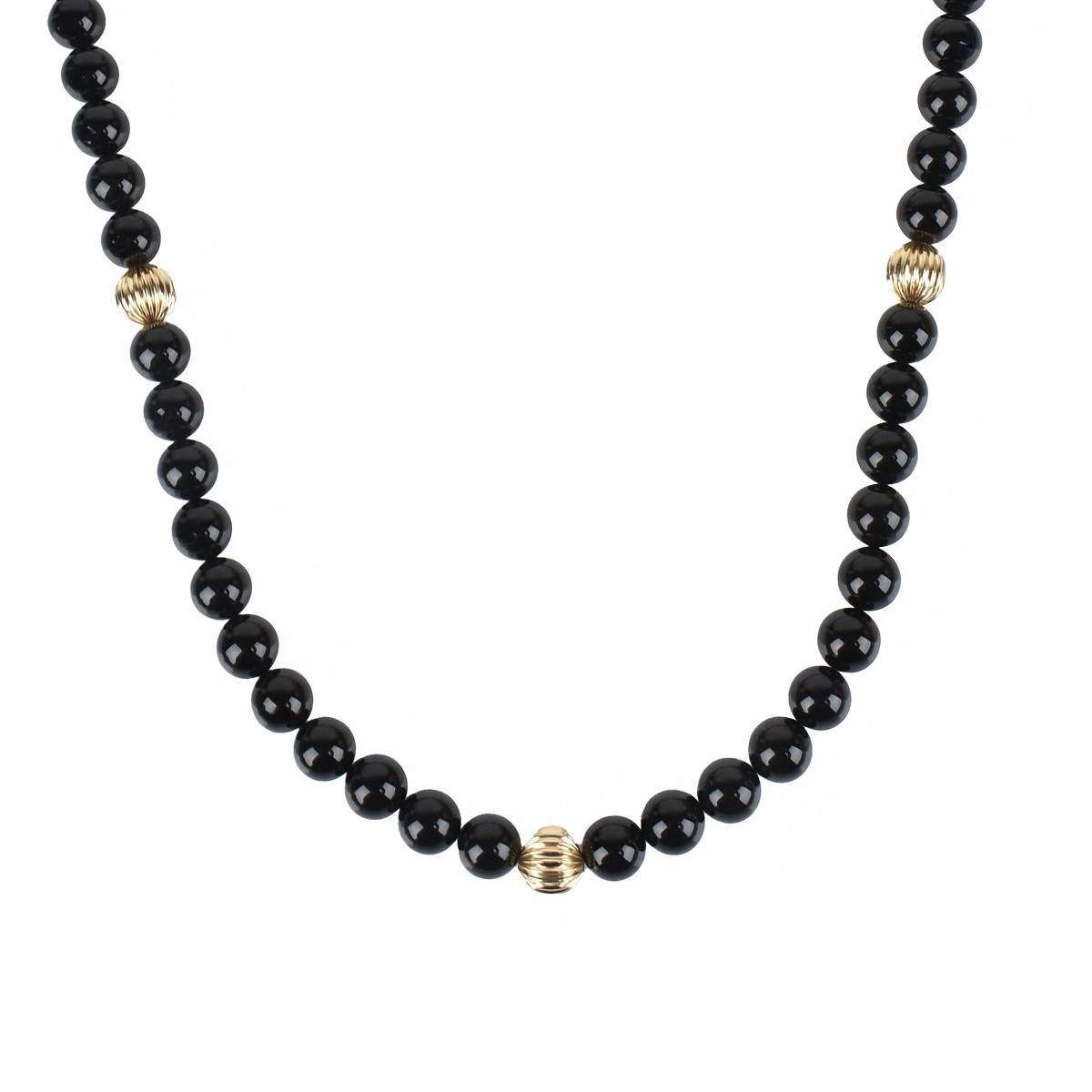 Onyx and 14K Necklace