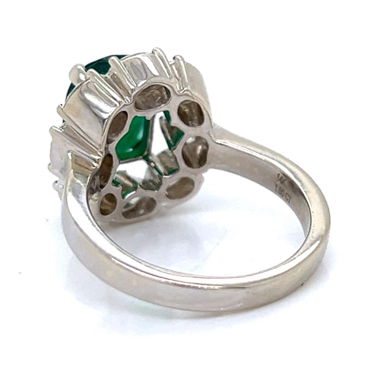 Emerald, Diamond and 14K Ring