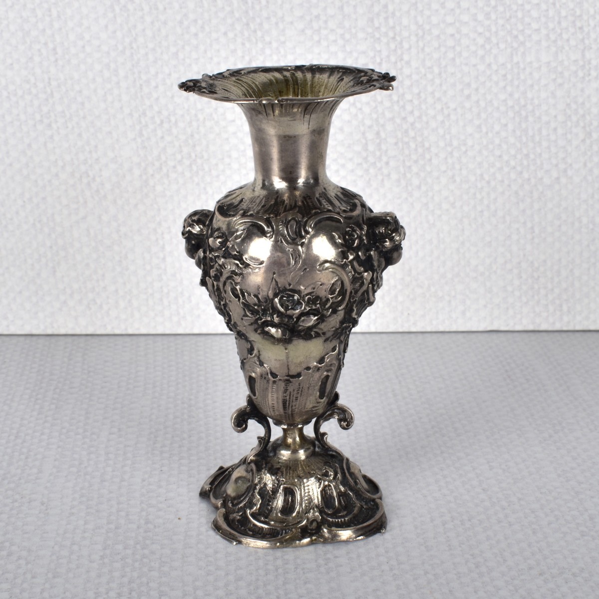 Art Nouveau German Silver Vase