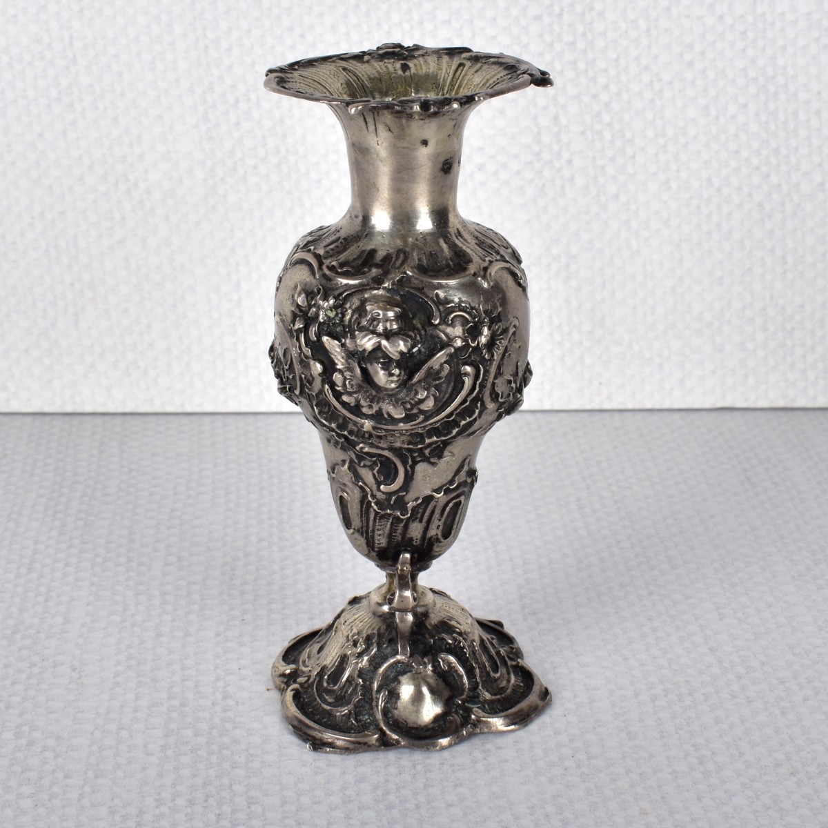 Art Nouveau German Silver Vase