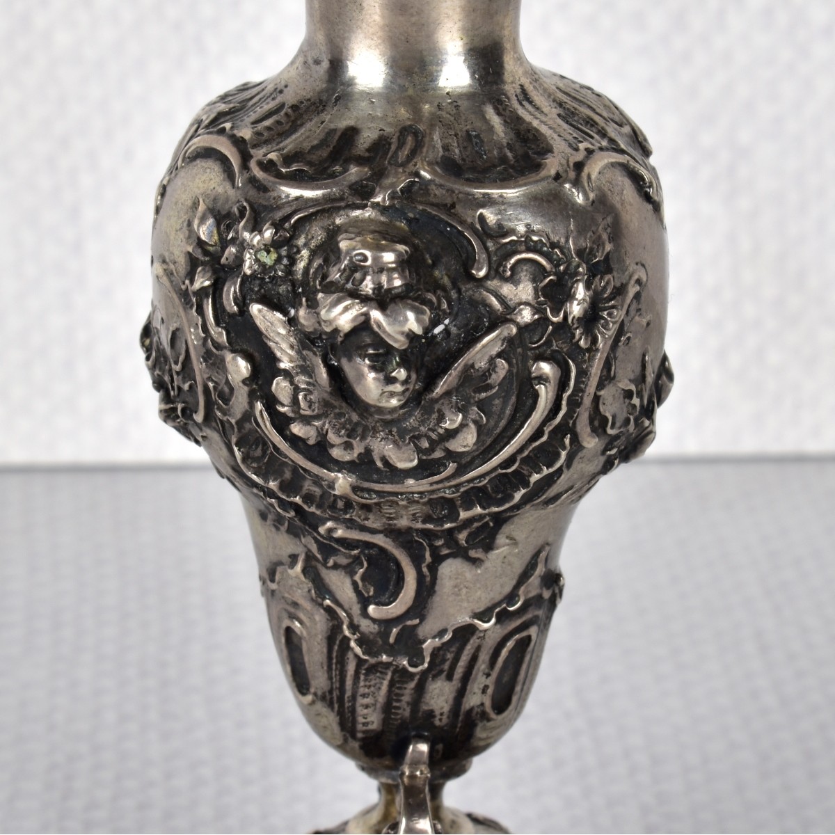 Art Nouveau German Silver Vase