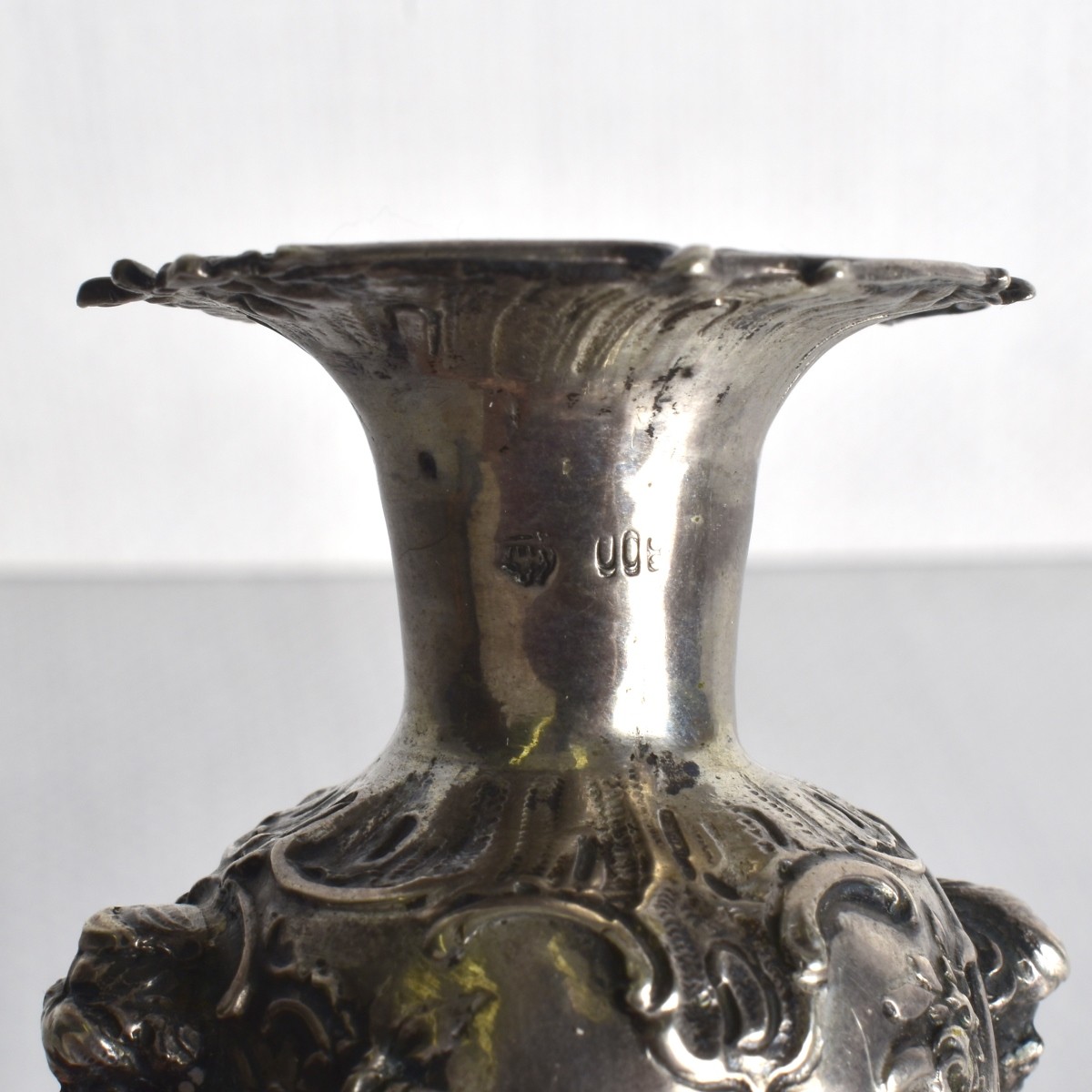 Art Nouveau German Silver Vase