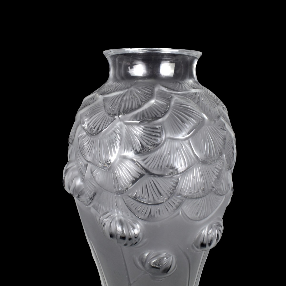 Lalique France " Giverny" Crystal Vase