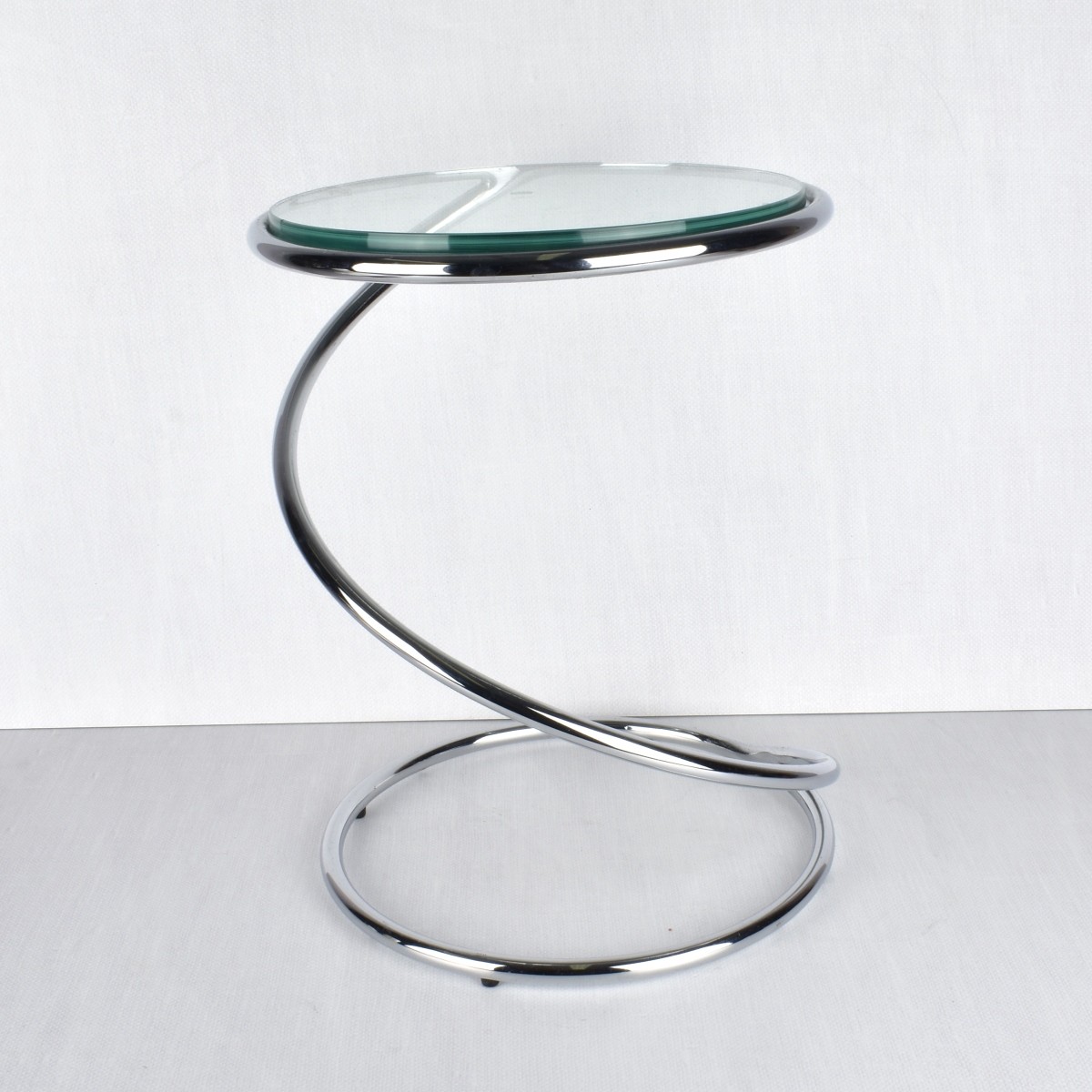 Vintage Pace Chrome Coil Side Table