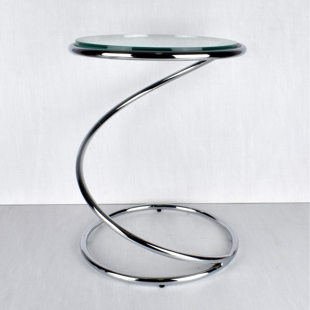 Vintage Pace Chrome Coil Side Table