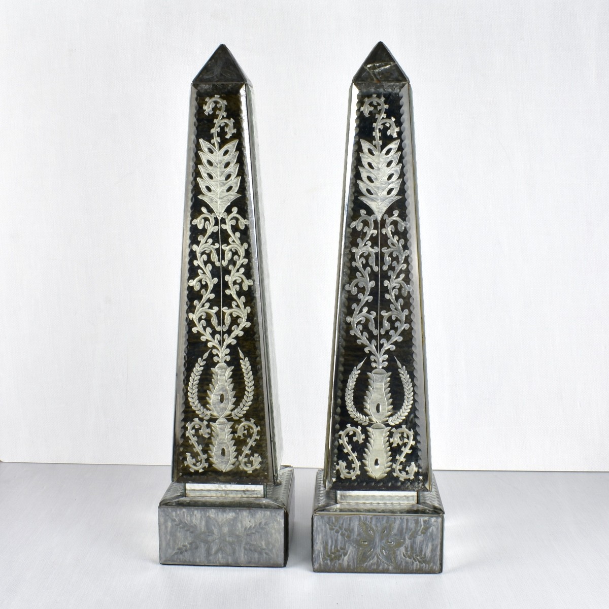 Pair of Mirrored Obelisks