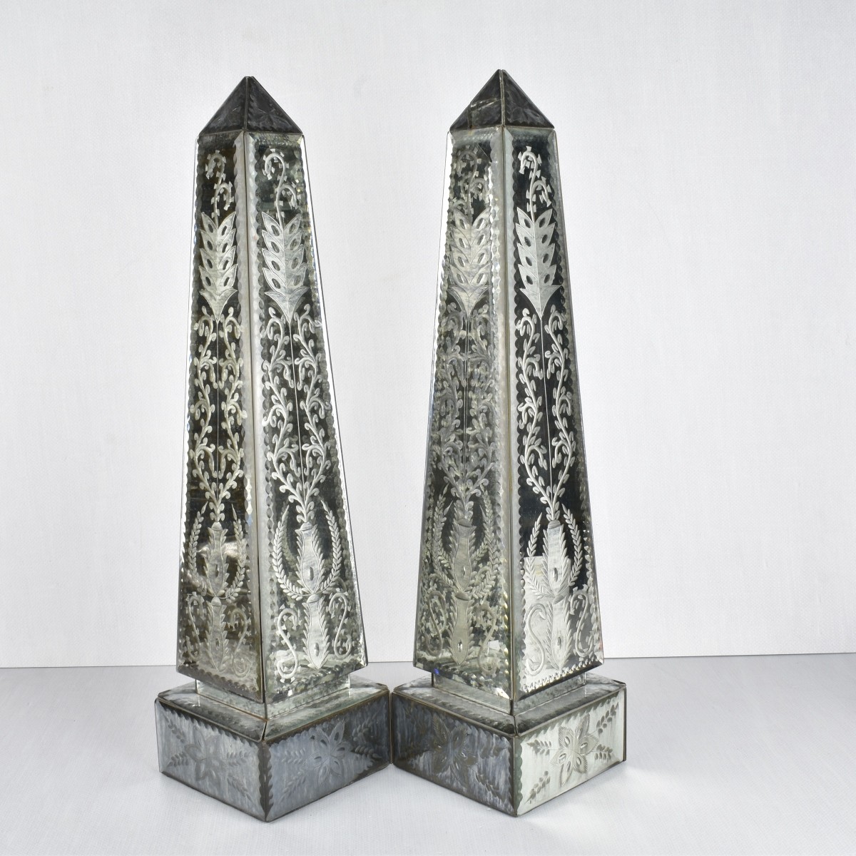 Pair of Mirrored Obelisks