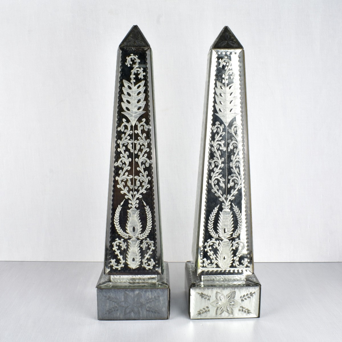 Pair of Mirrored Obelisks