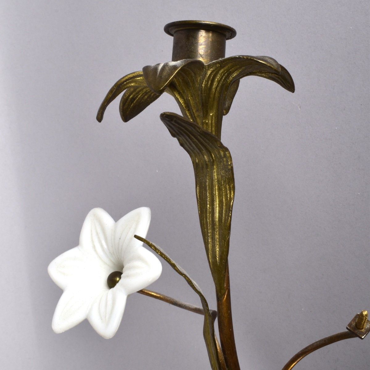 Italian Porcelain and Bronze Sconces