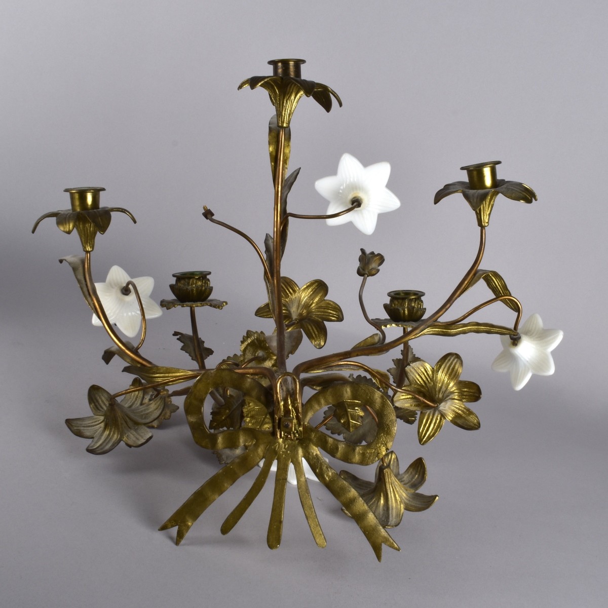 Italian Porcelain and Bronze Sconces