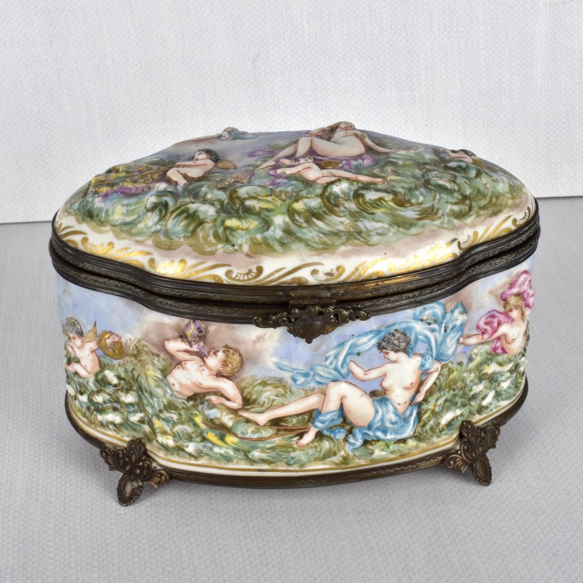 Italian Capodimonte Porcelain Box