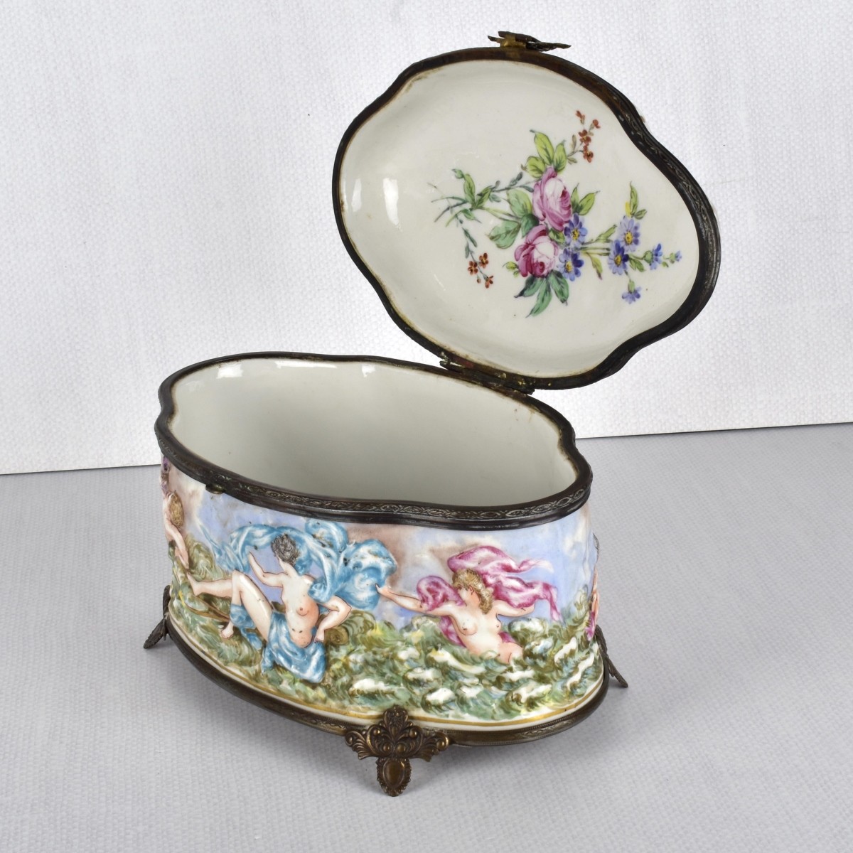 Italian Capodimonte Porcelain Box