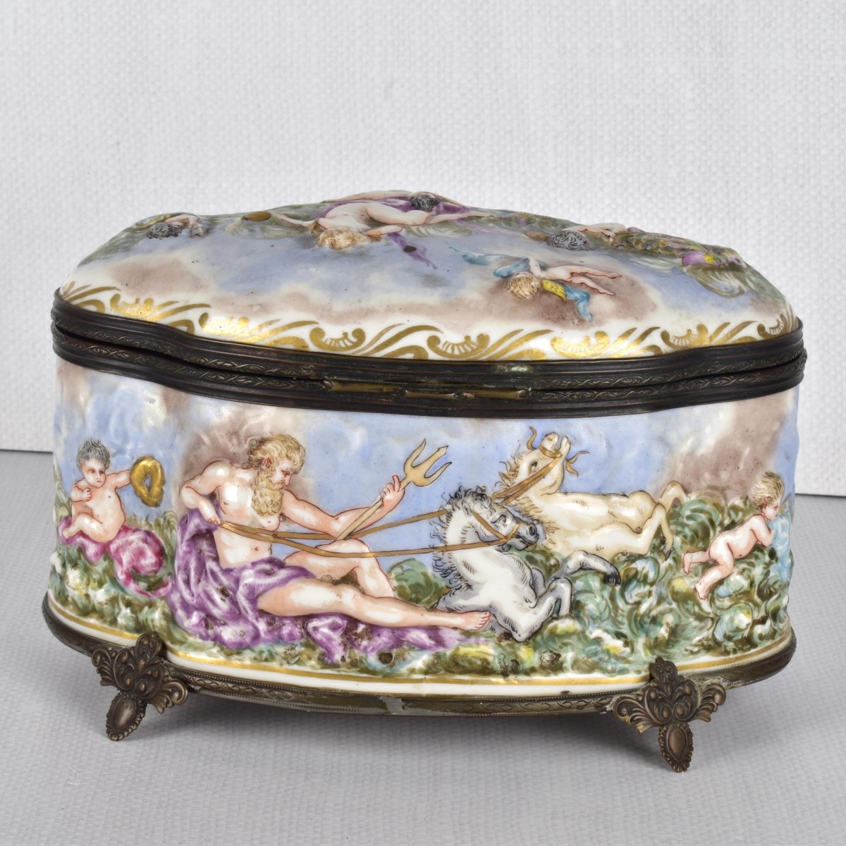 Italian Capodimonte Porcelain Box