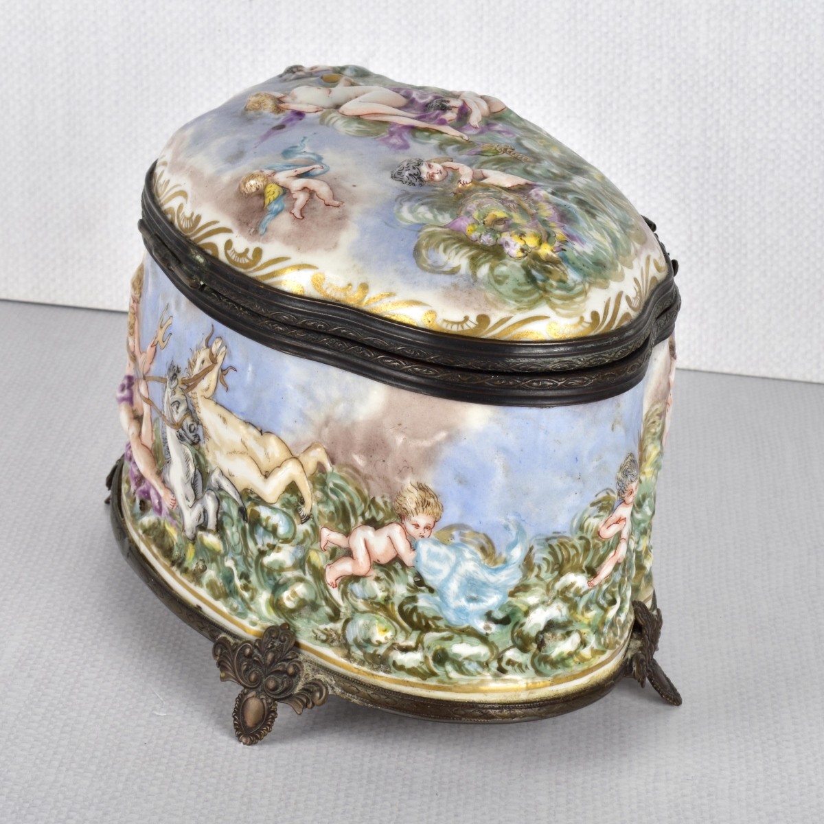 Italian Capodimonte Porcelain Box