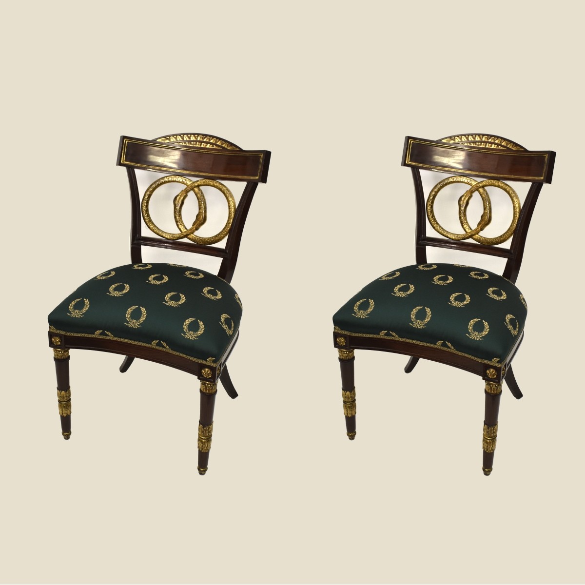 Pair of Empire Style Side Chairs