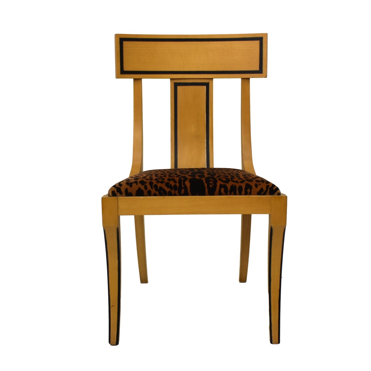 Pair of Beechwood Klismos Chairs