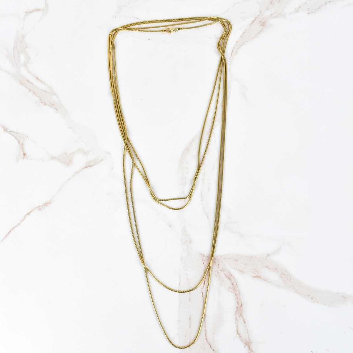 Sterling Silver Vermeil Long Necklace