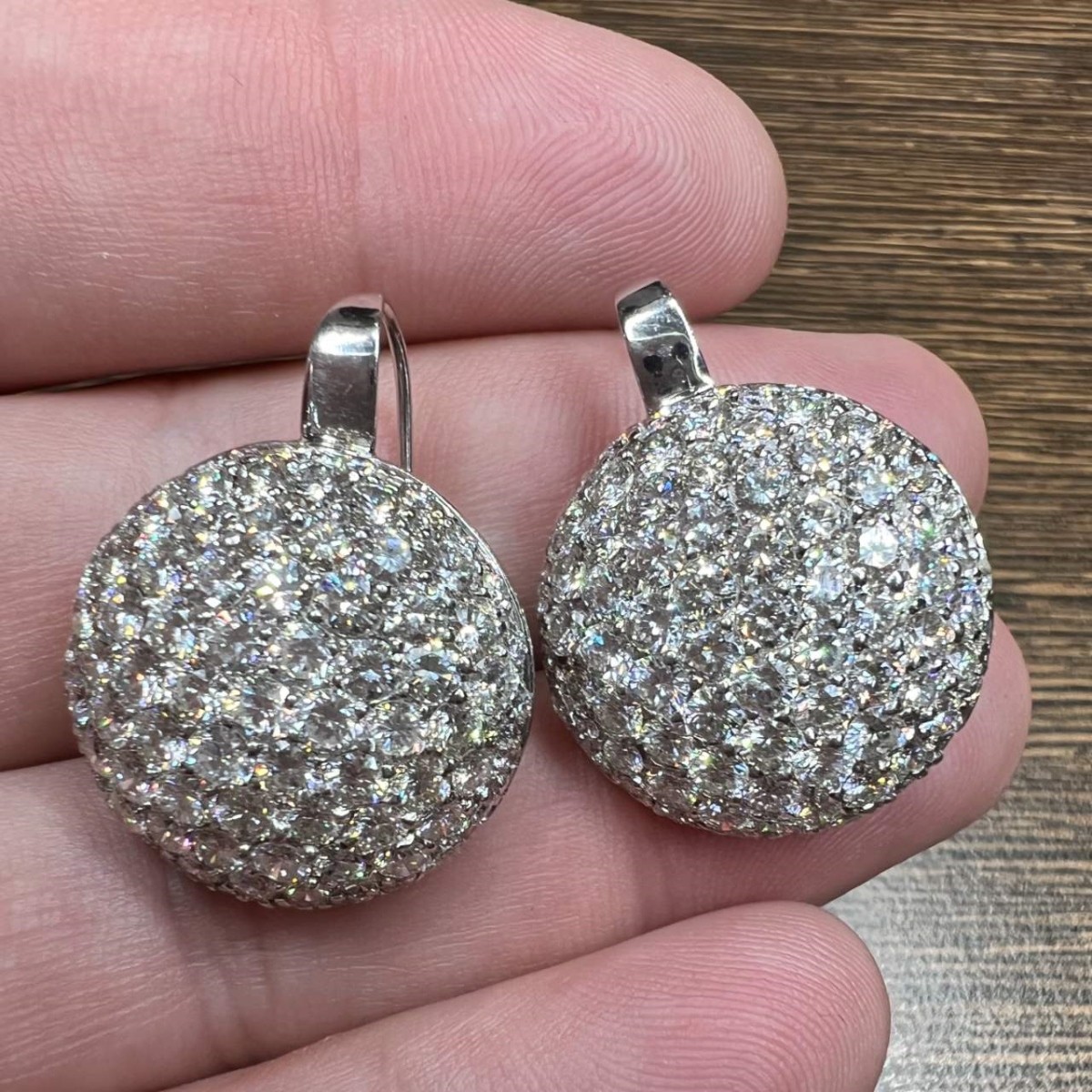 Diamond and 18K Earrings