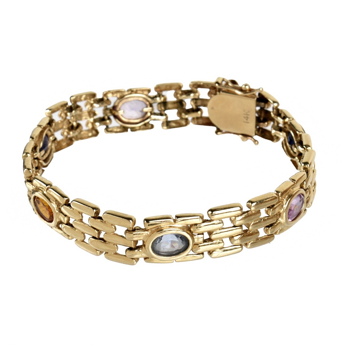 Gemstone and 14K Bracelet