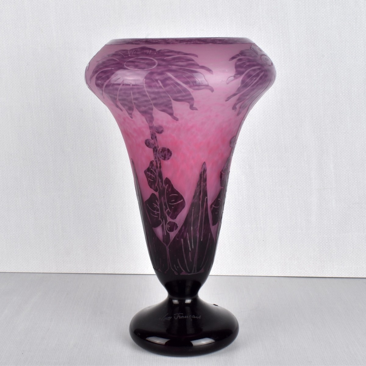 Le Verre Francais "Dahlias" Vase