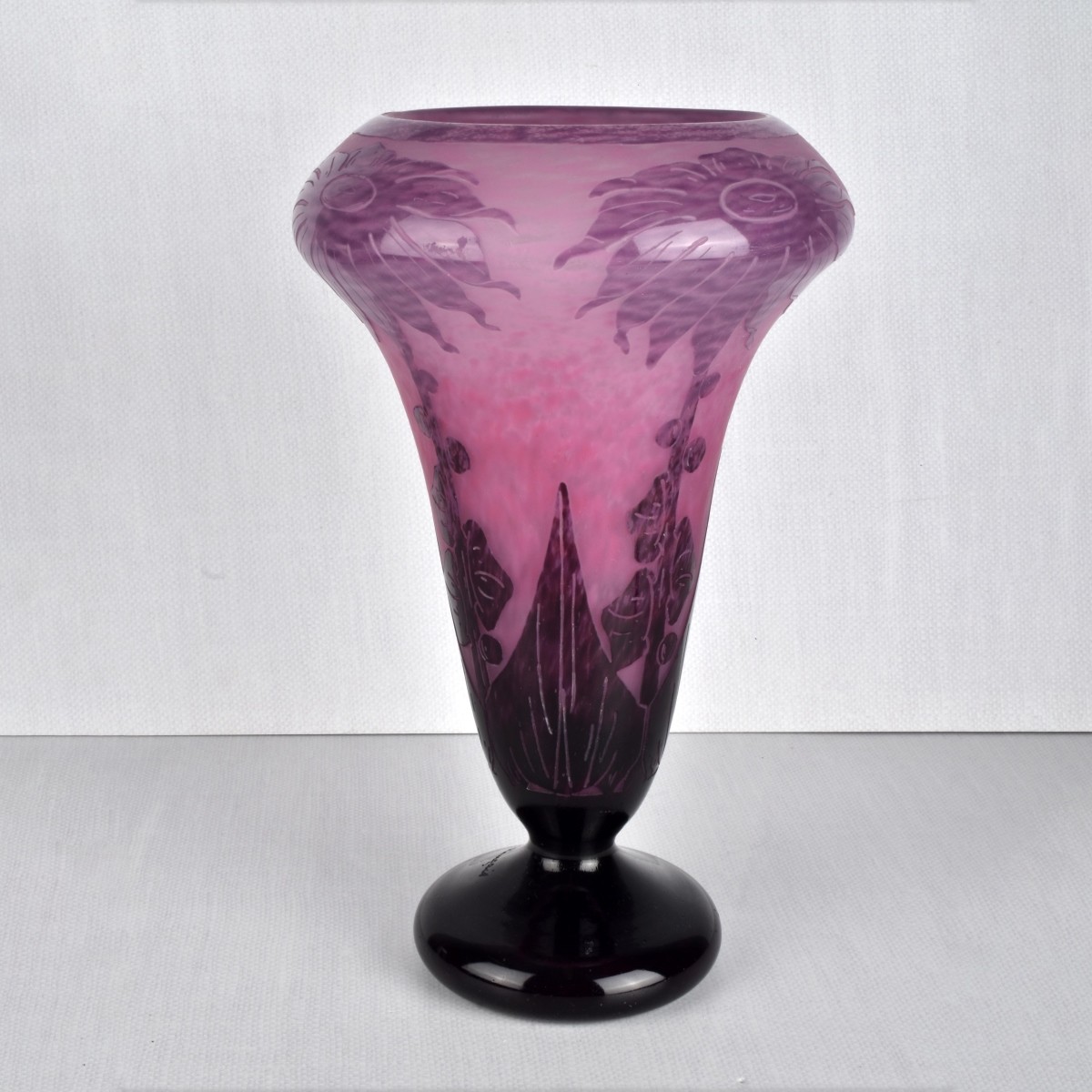 Le Verre Francais "Dahlias" Vase