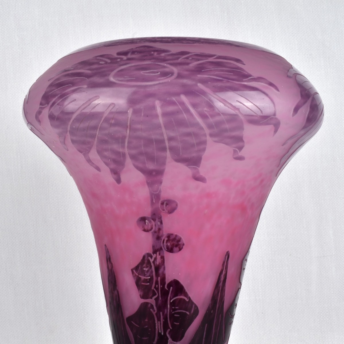 Le Verre Francais "Dahlias" Vase