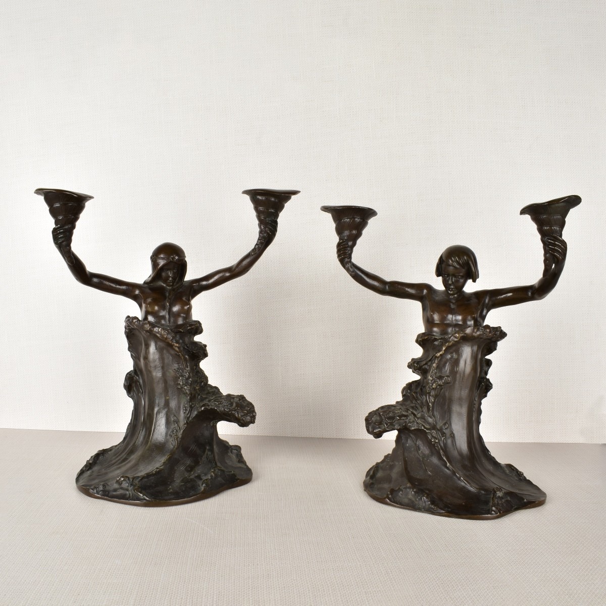 Art Nouveau Bronze Candelabra