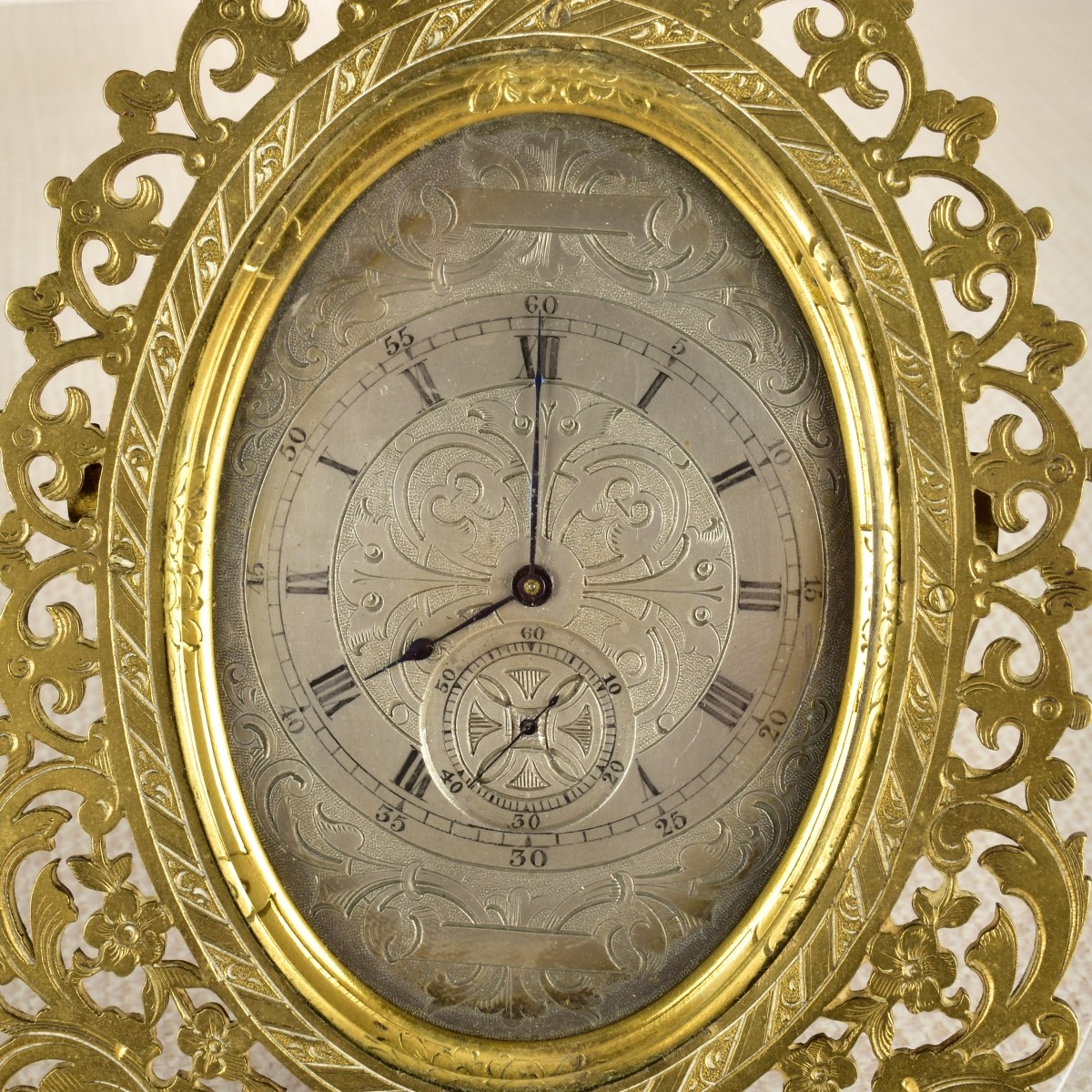 Victorian Style Brass Strut Clock