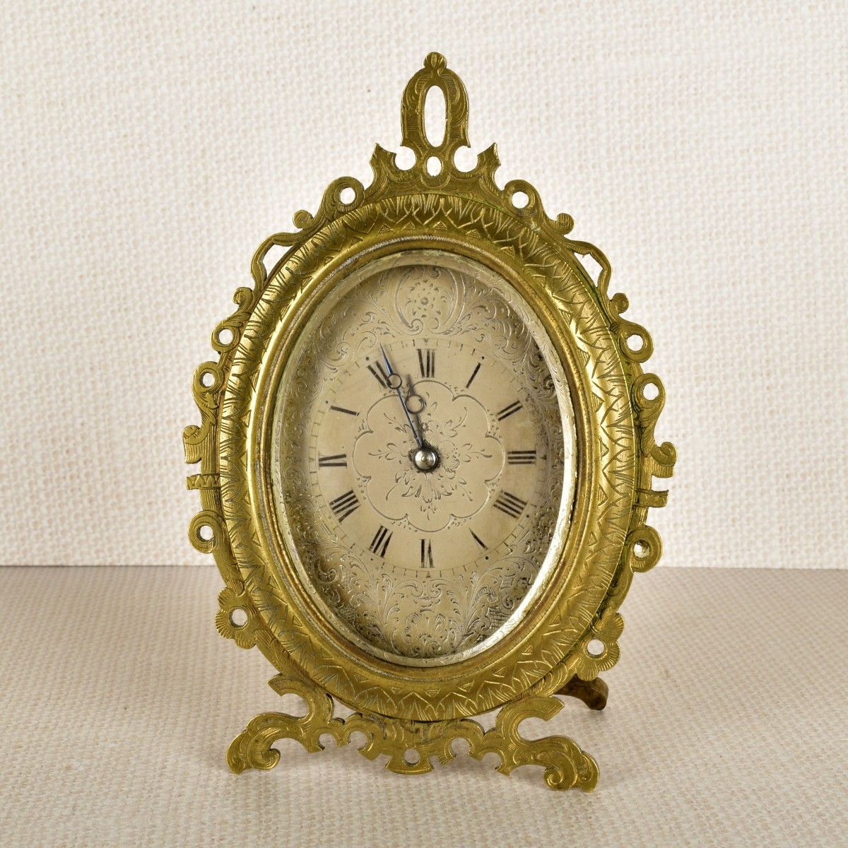 Victorian Style Brass Strut Clock