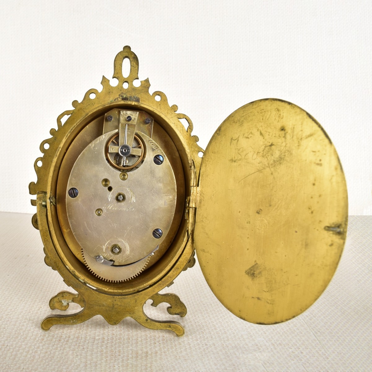 Victorian Style Brass Strut Clock