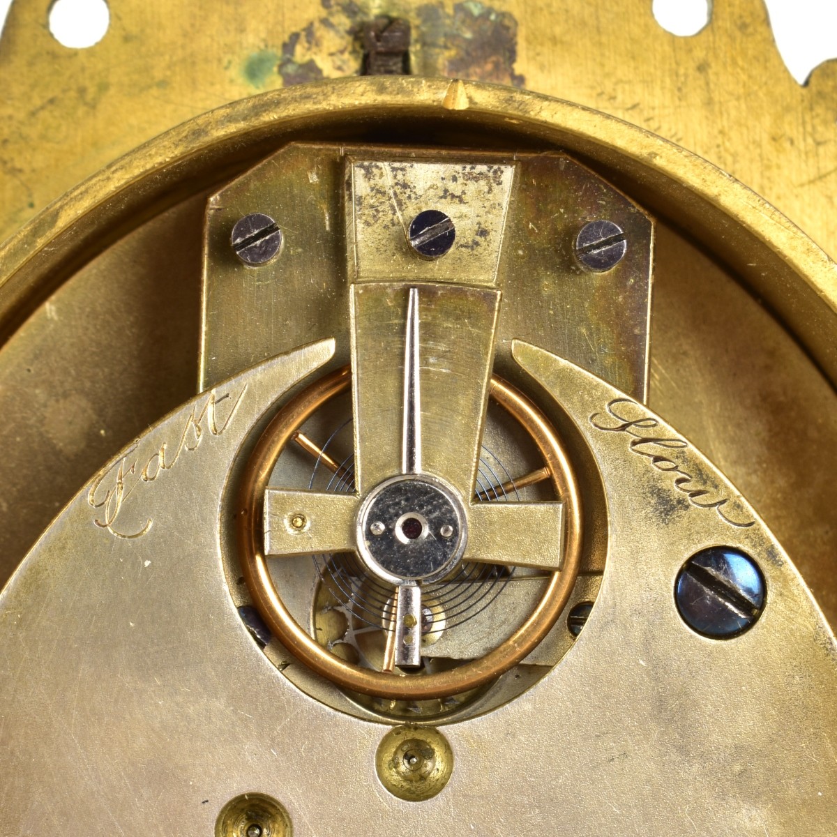 Victorian Style Brass Strut Clock