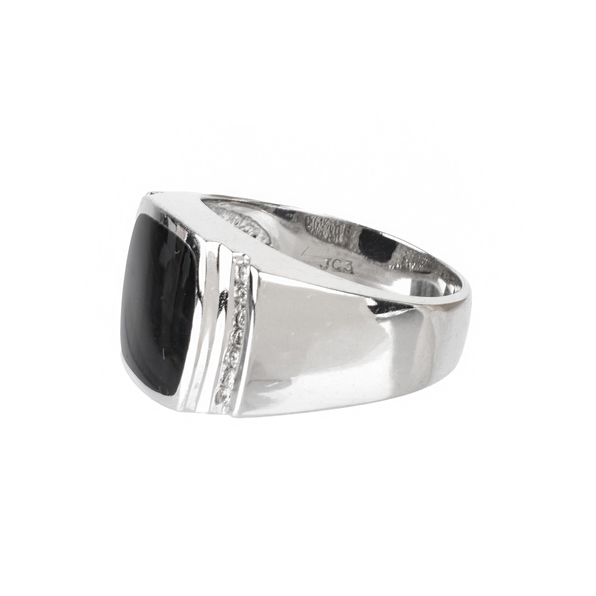 Diamond, Onyx and 14K Ring