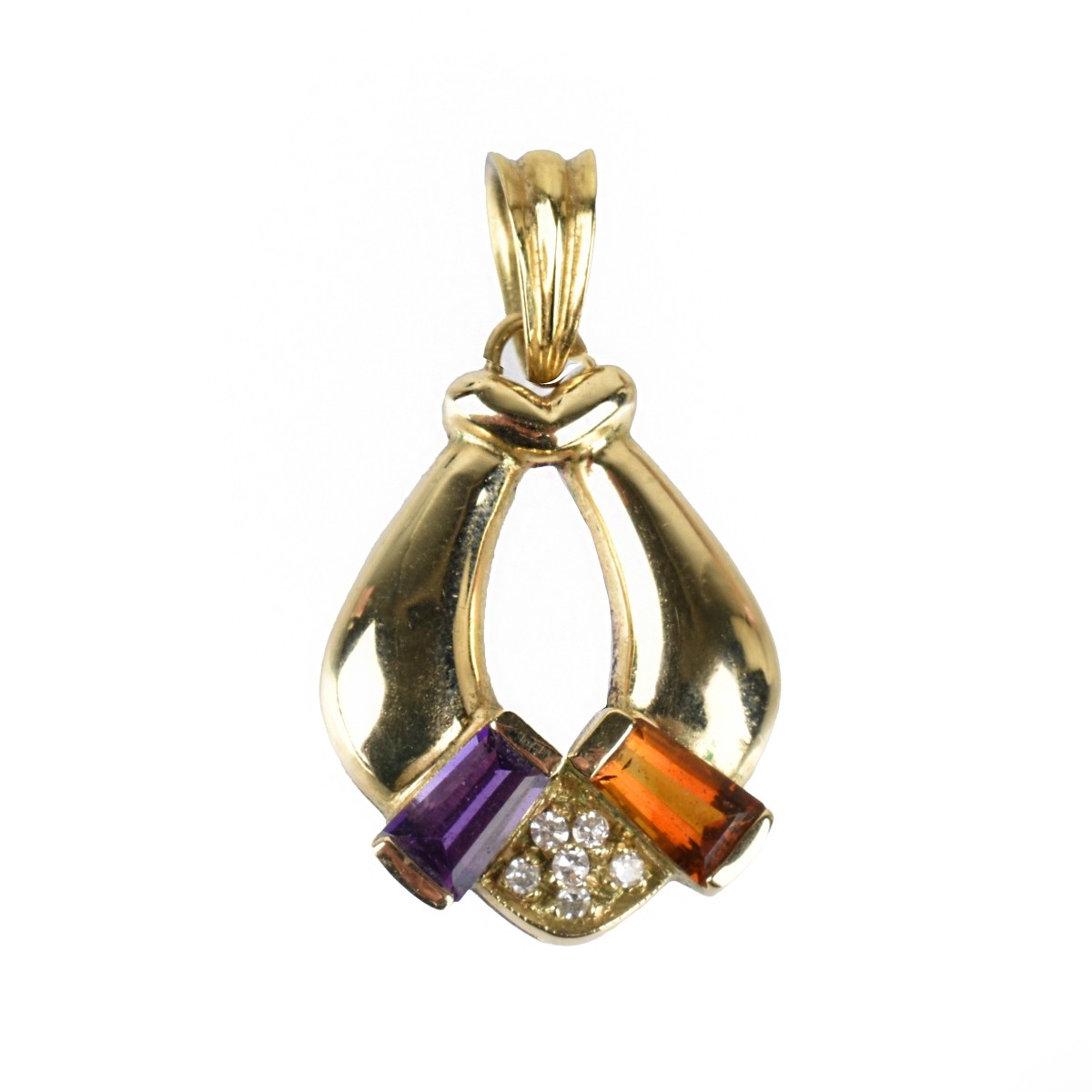 Gemstone and 14K Pendant