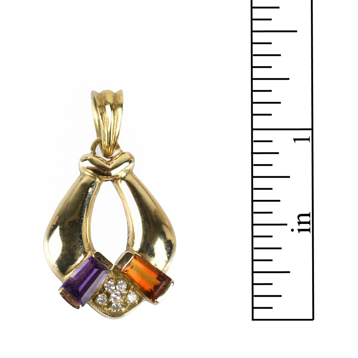 Gemstone and 14K Pendant