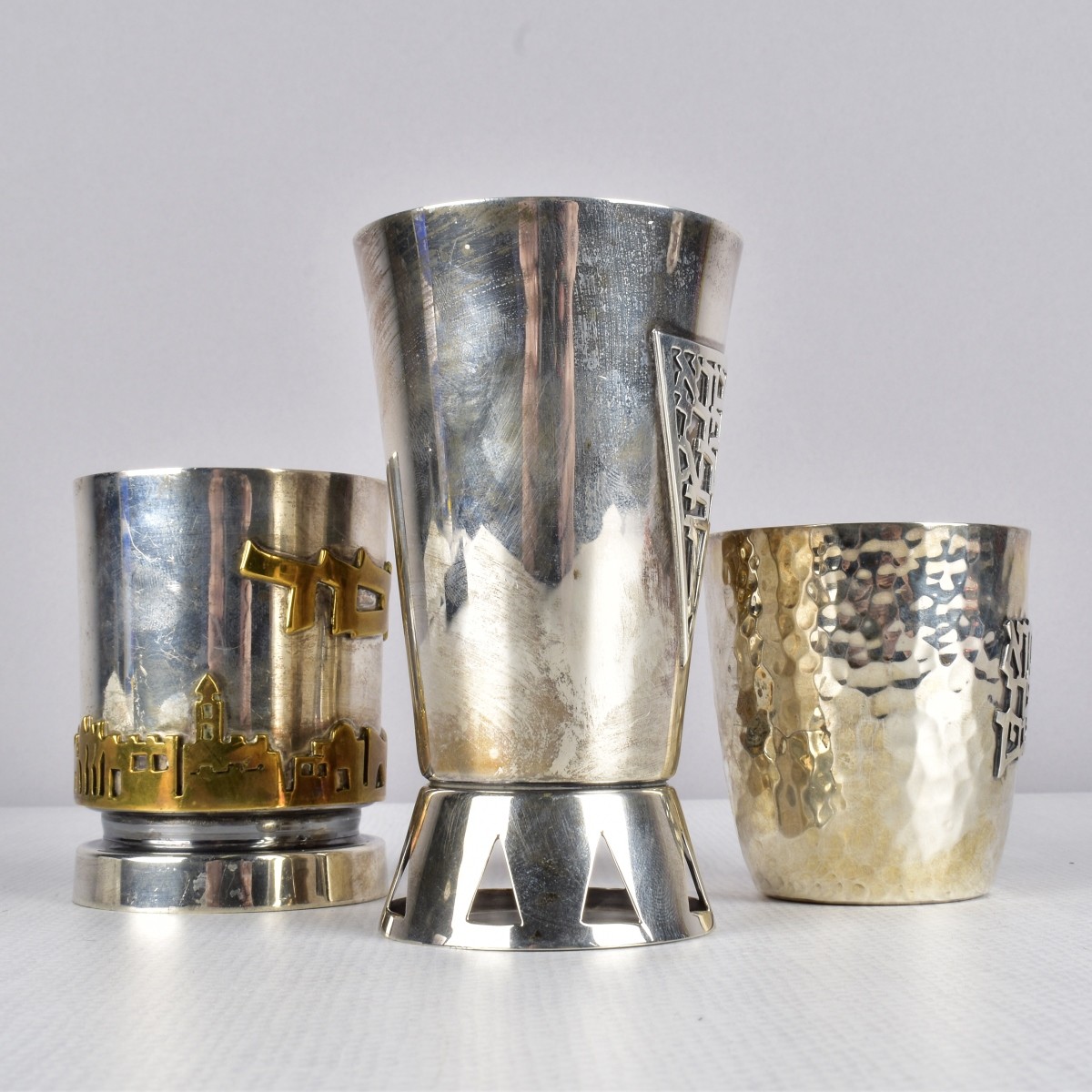 Sterling .925 Silver Kiddush Cups